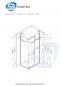 Preview: Glas ConCept 24 - Eck Duschkabine Dusche Milchglas Frost Satiniert"Detroit" - H 195cm- ESG Sicherheitsglas 8mm (100x90x195cm)